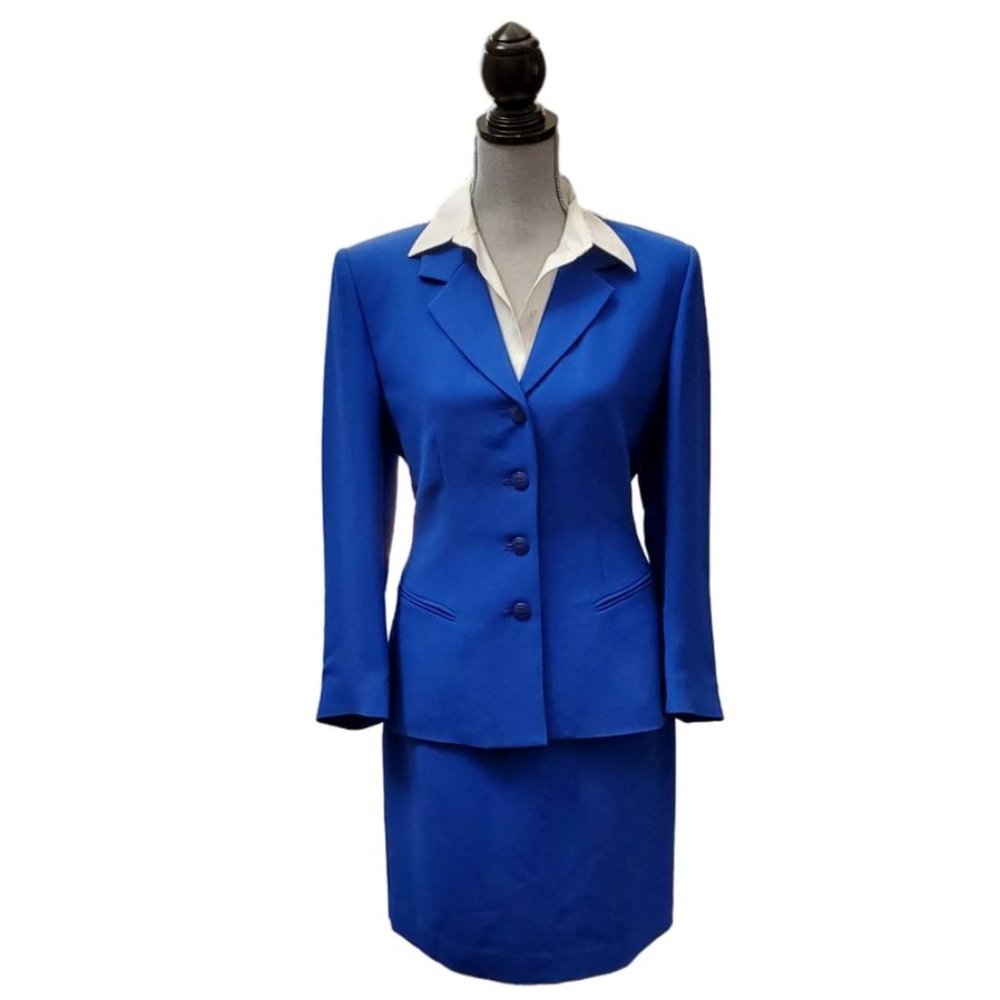 Petite Sophisticate Vintage Single-Breasted Blazer | NWT | 10P | Royal Blue - Picture 7 of 13